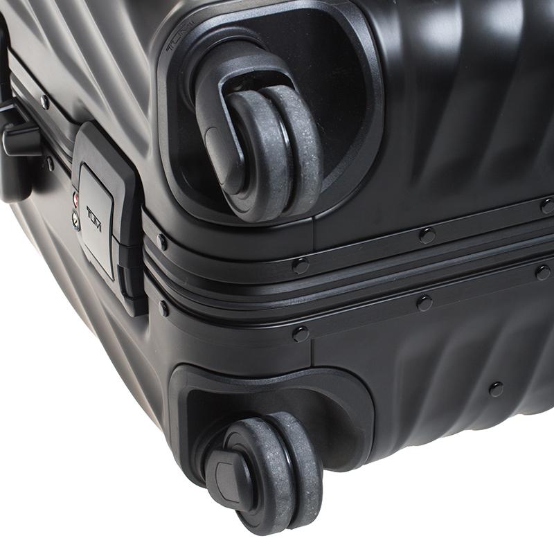 Tumi Black Aluminum 4 Wheel Short Trip Packing Case 19 Degrees Luggage 5