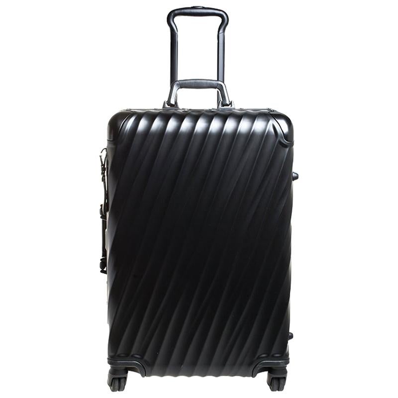 Tumi Black Aluminum 4 Wheel Short Trip Packing Case 19 Degrees Luggage