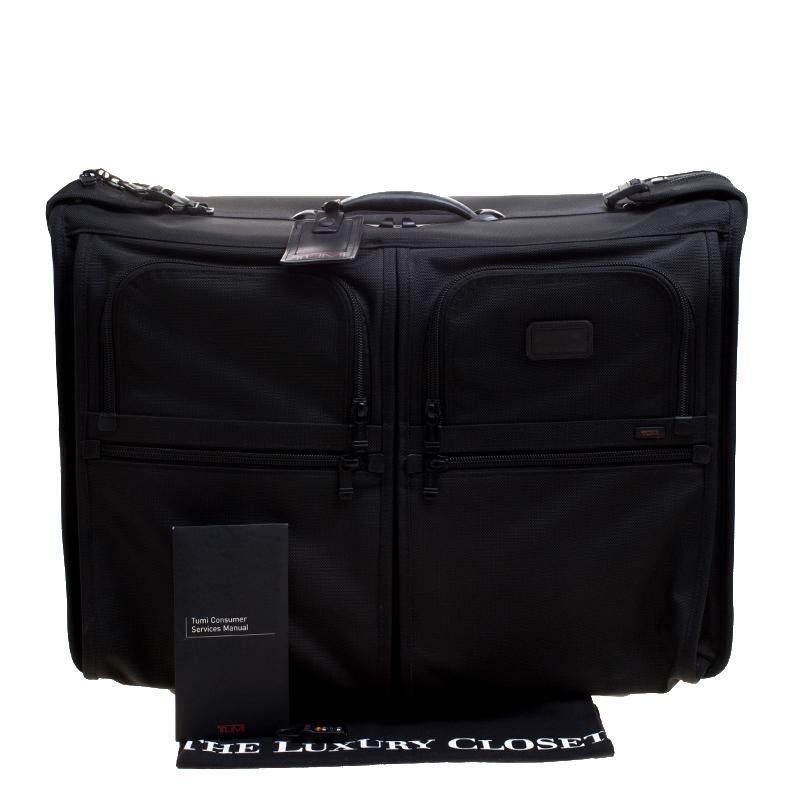 Tumi Black Ballistic Nylon 2 Wheeled Carry-on Alpha Extended Garment Bag 3