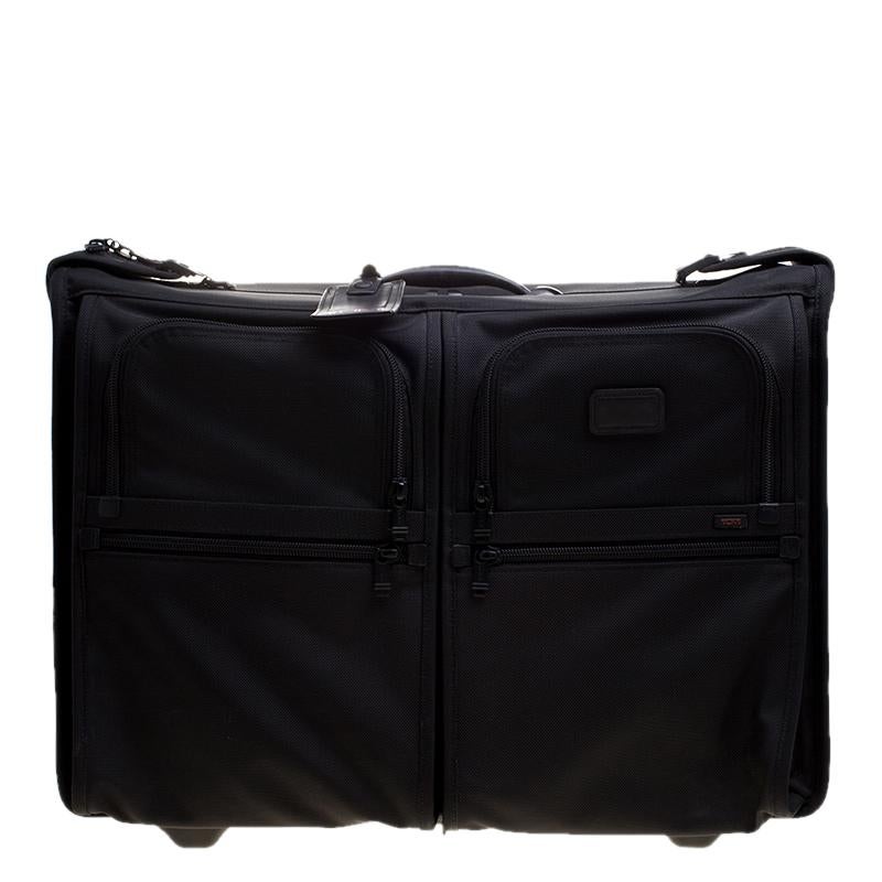 Tumi Black Ballistic Nylon 2 Wheeled Carry-on Alpha Extended Garment Bag