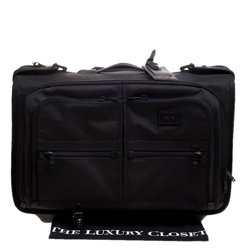Tumi Black Ballistic Nylon 2 Wheeled Carryon Alpha Garment Bag For
