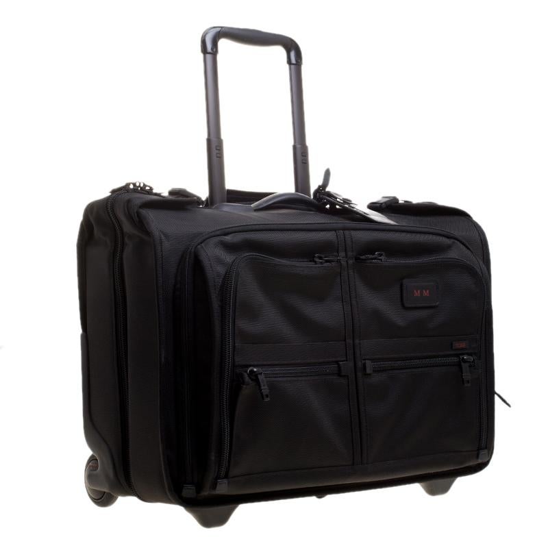 Tumi Black Ballistic Nylon 2 Wheeled Carry-on Alpha Garment Bag For ...