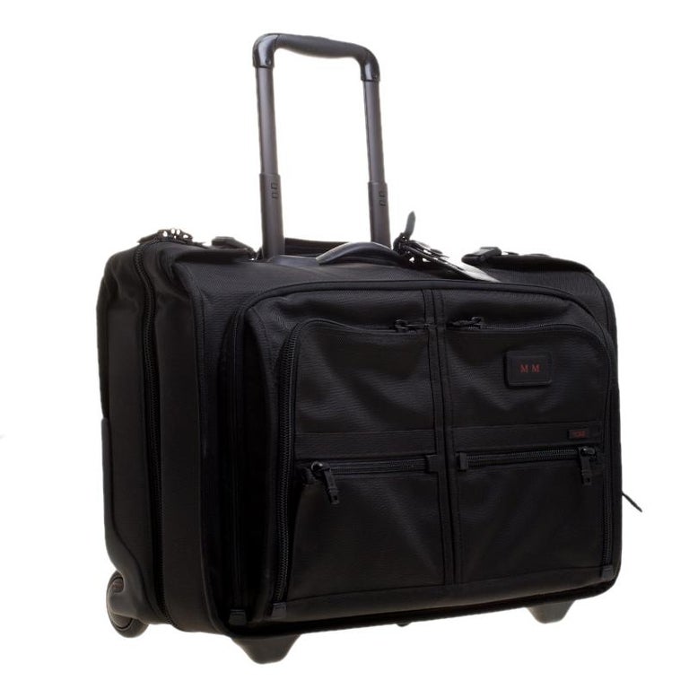 Tumi Black Ballistic Nylon 2 Wheeled Carry-on Alpha Bag For Sale at 1stDibs | garment bag sale, ballistic garment bag, luggage garment bag