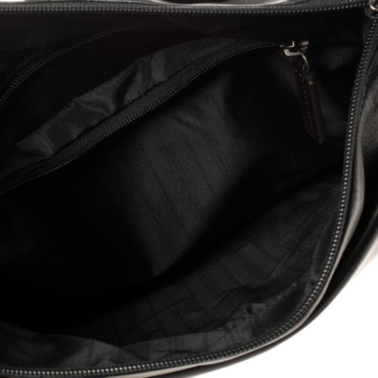 TUMI Black/Brown Leather Oxford Top Zip Flap Crossbody Bag at 1stDibs