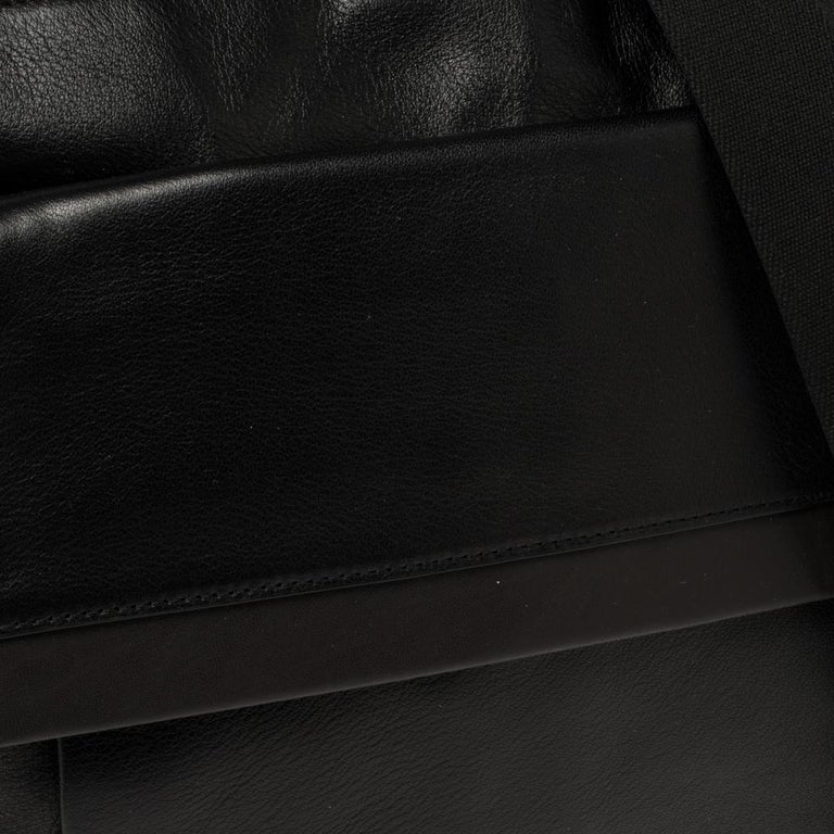 TUMI Black/Brown Leather Oxford Top Zip Flap Crossbody Bag at 1stDibs