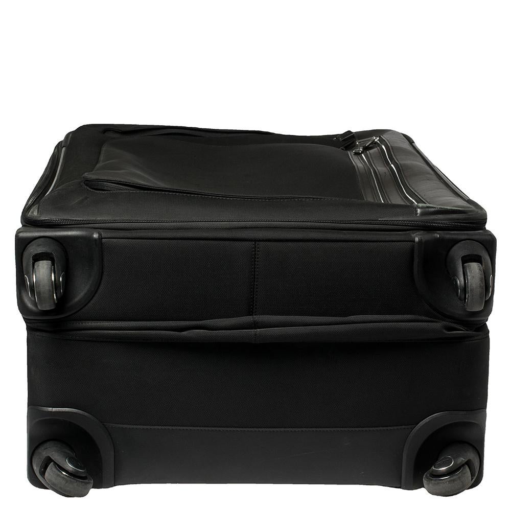 TUMI Black Canvas Arrive Extended Dual Access 4 Wheeled Packing Case Luggage 1