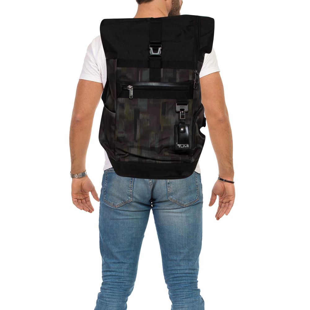 birch roll-top nylon backpack