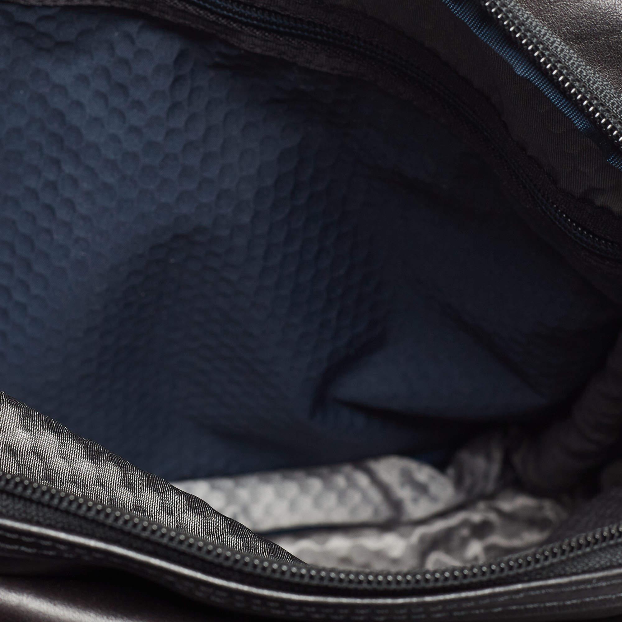 Men's TUMI Black Leather Alpha Bravo Arnold Zip Expandable Messenger Bag
