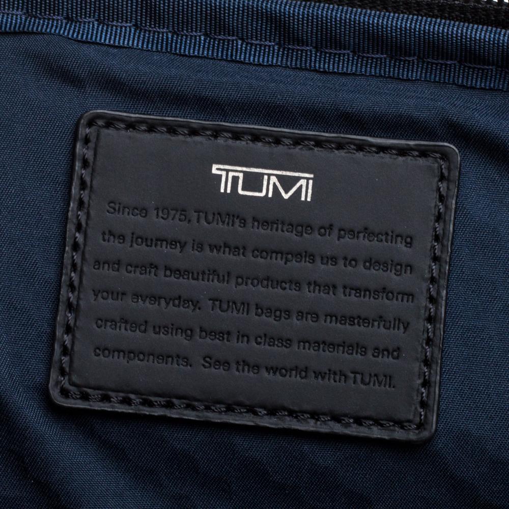 TUMI Black Leather Alpha Bravo Nellis Backpack 1