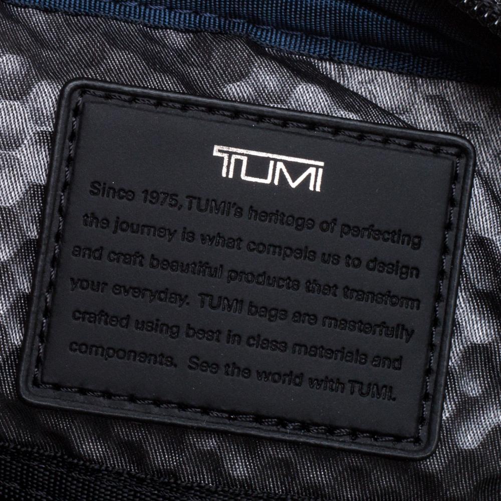 Women's TUMI Black Leather Annapolis Zip Flap Messenger Bag