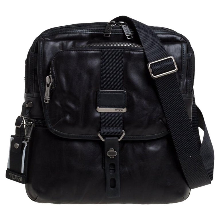 TUMI Black Annapolis Zip Flap Messenger Bag For at 1stDibs
