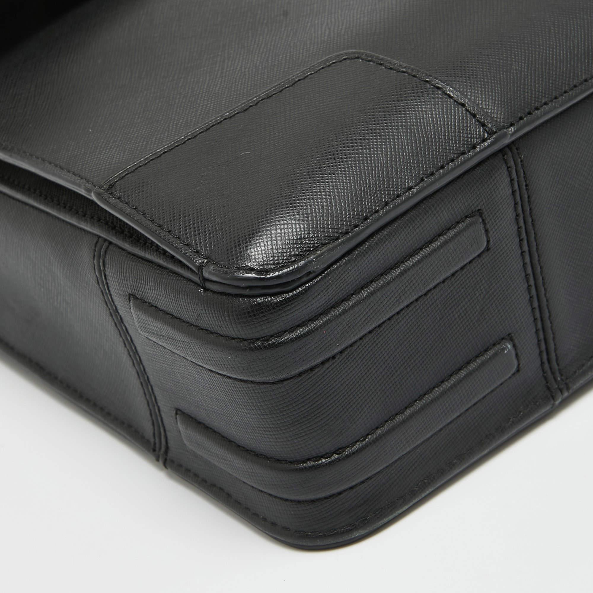 Men's TUMI Black Leather Astor Dorilton Briefcase For Sale
