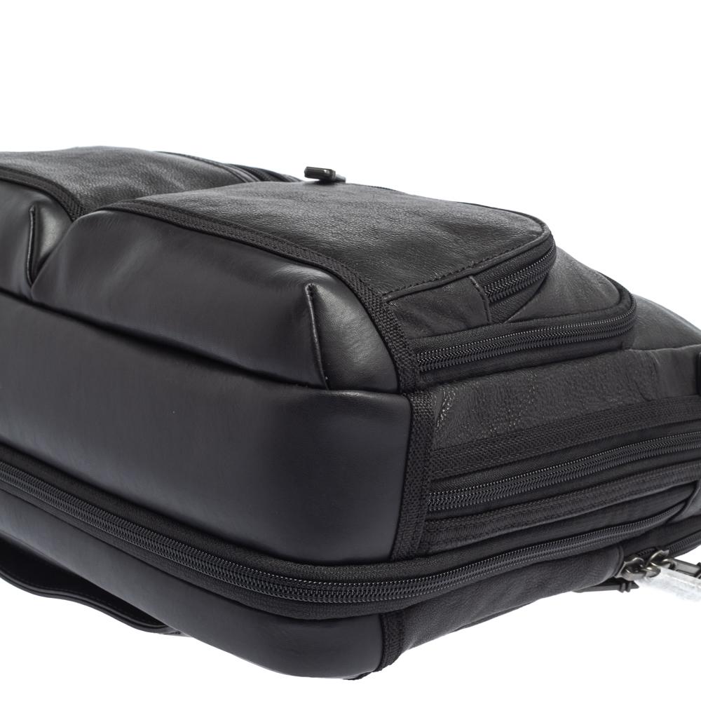 Tumi Schwarzes Leder Bingham Expandable Aktentasche 5