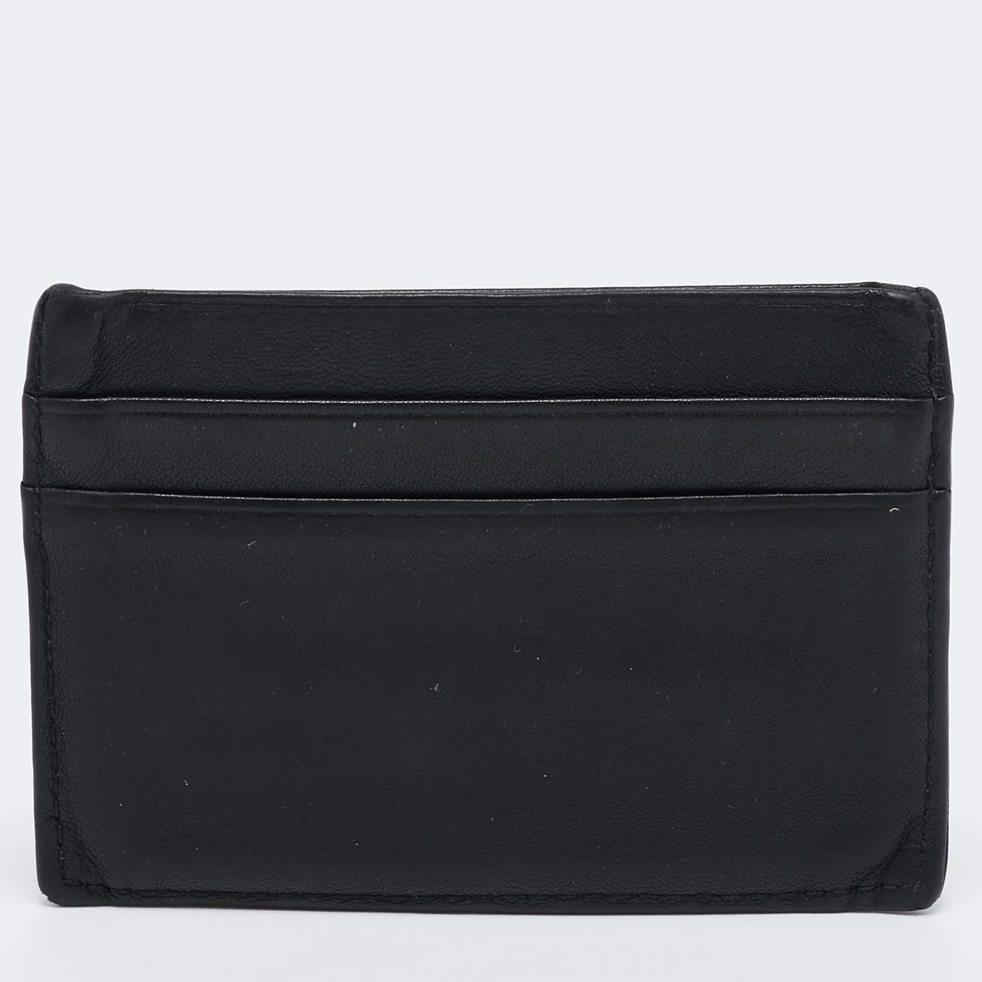 Men's TUMI Black Leather Card Holder For Sale