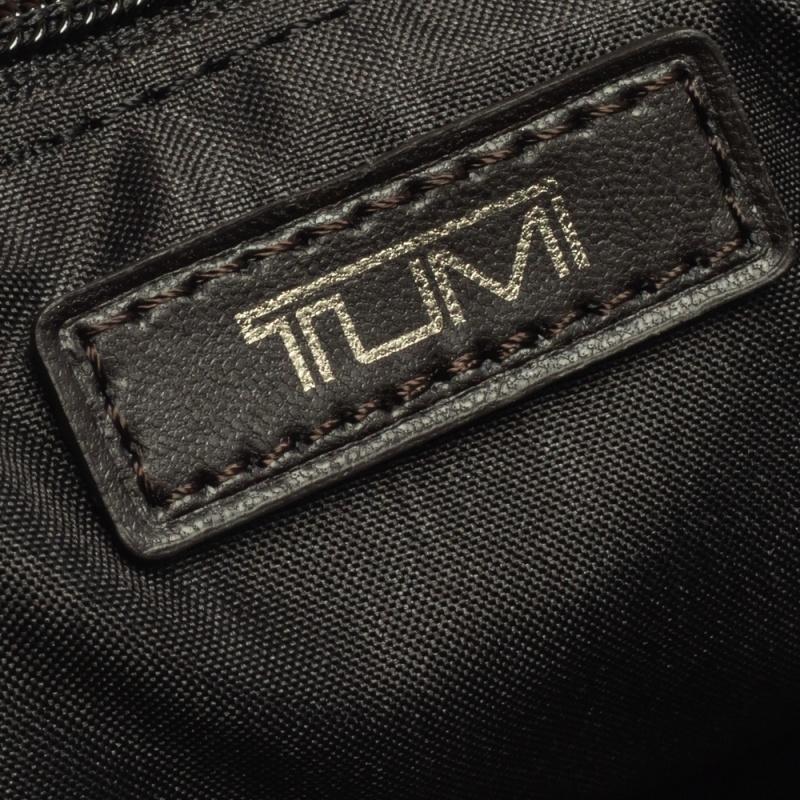 Tumi Black Leather DFO Monroe Oxford Top Zip Flap Messenger Bag 2