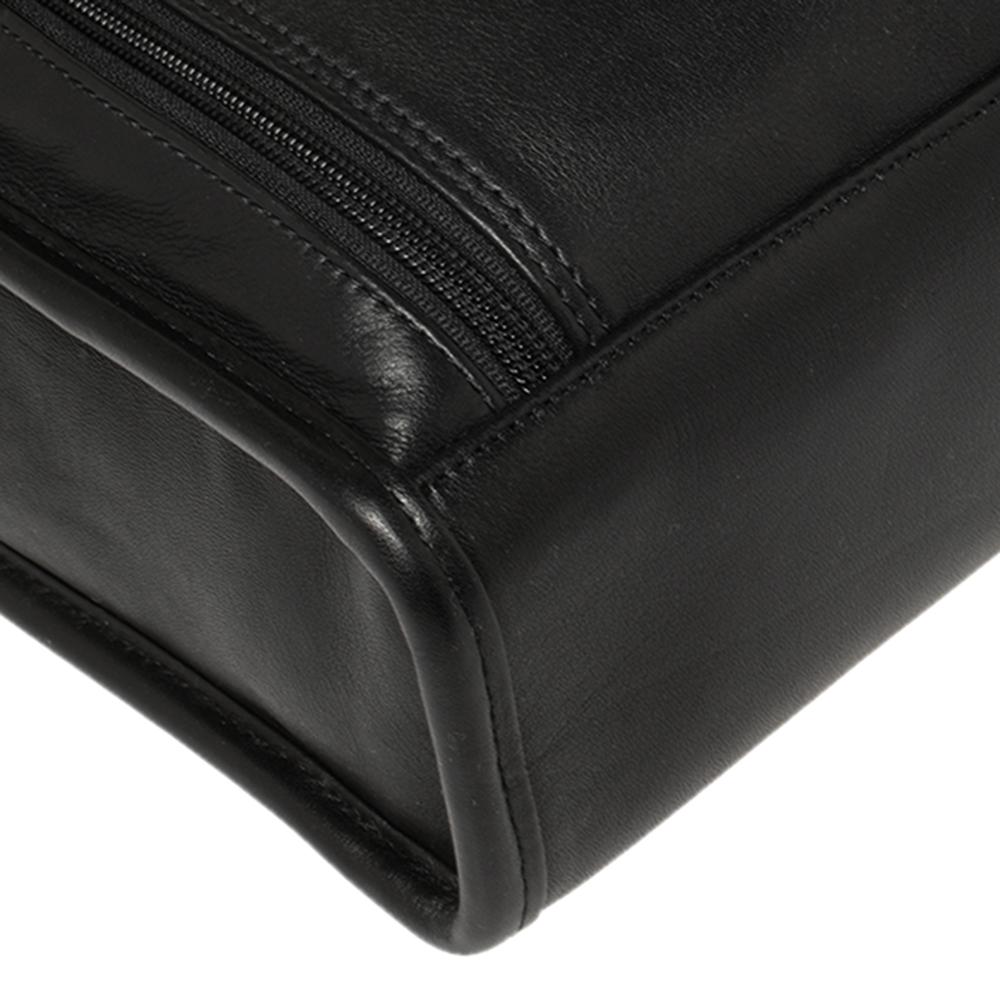 TUMI Black Leather Gen 4.2 Slim Deluxe Portfolio Bag 1