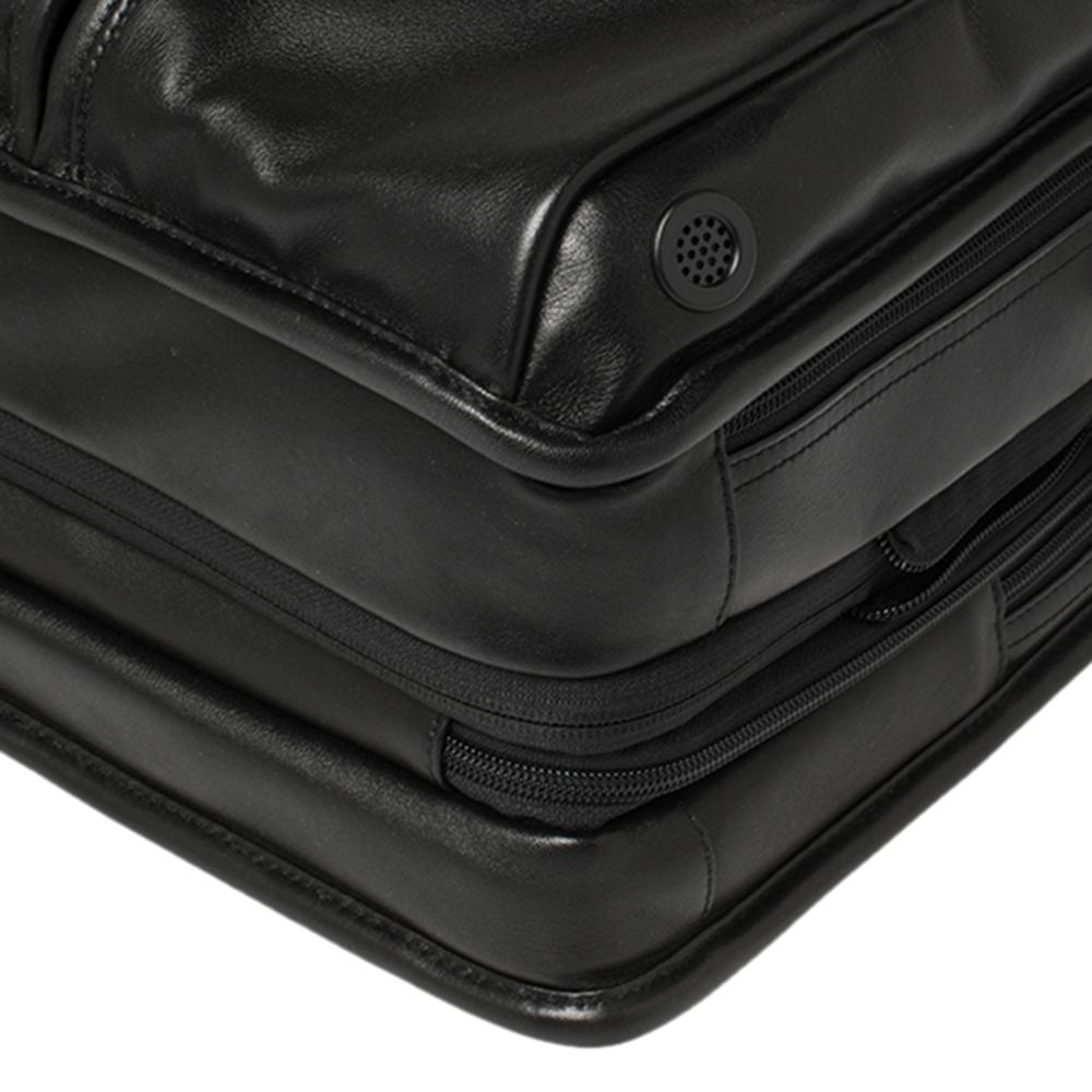 Men's TUMI Black Leather Gen 4.2 T-Pass Expandable Laptop Briefcase