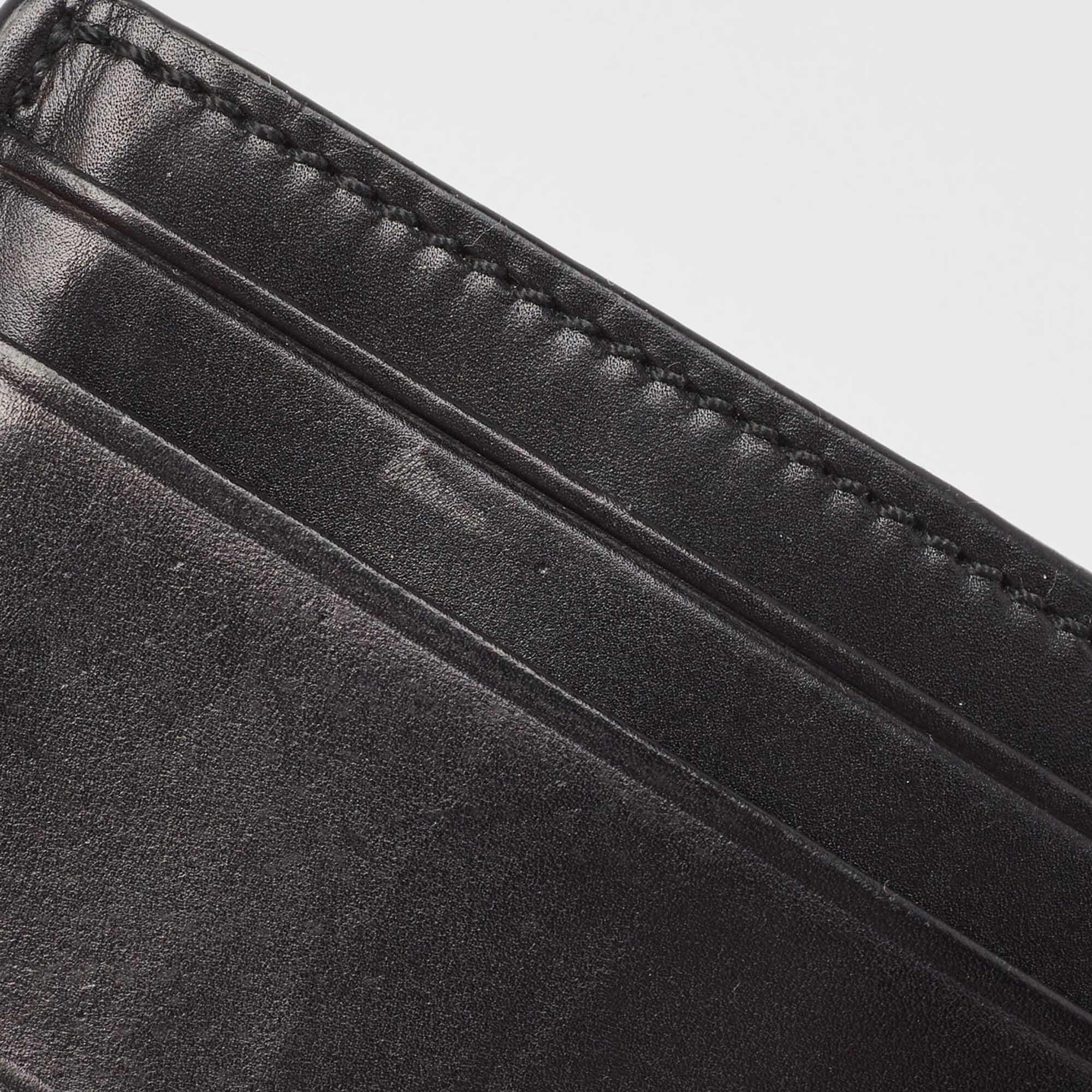Tumi Black Leather Logo Card Holder For Sale 3