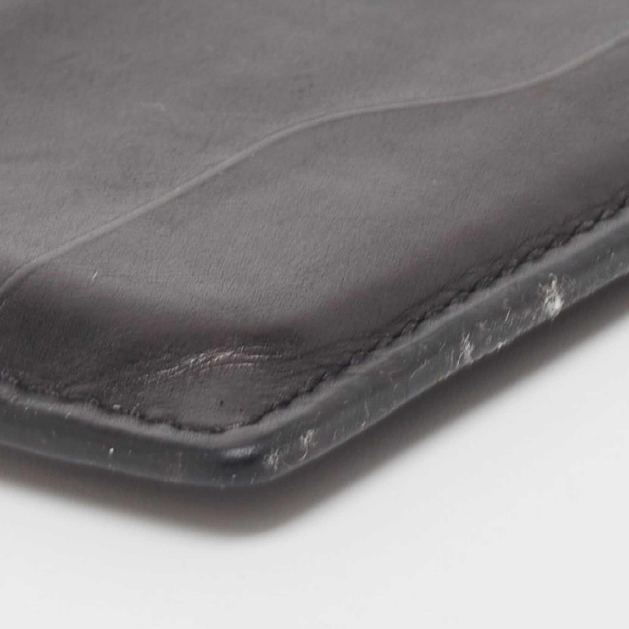 Tumi Black Leather Logo Card Holder For Sale 5