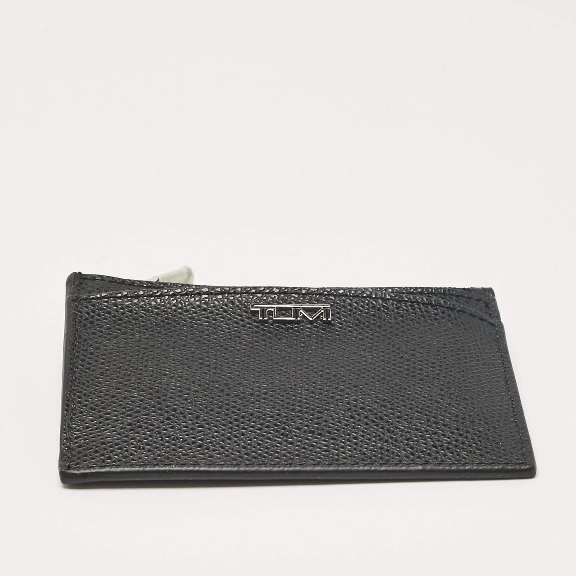 Uomo Tumi Custodia per carte Sinclair Slim in pelle nera