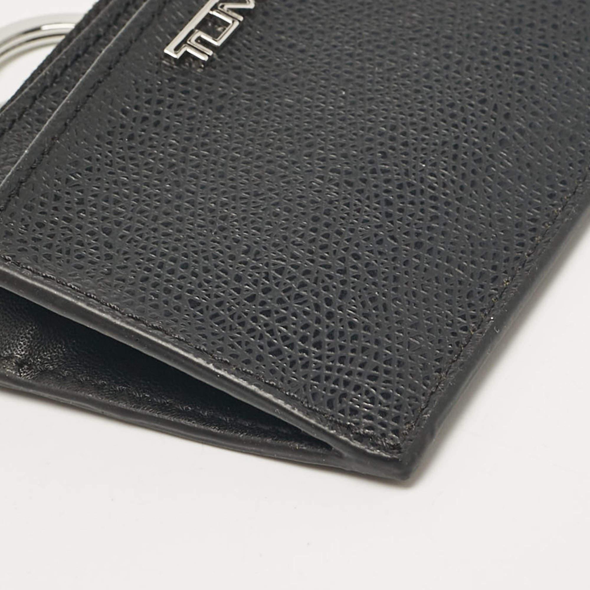 Tumi Custodia per carte Sinclair Slim in pelle nera 3