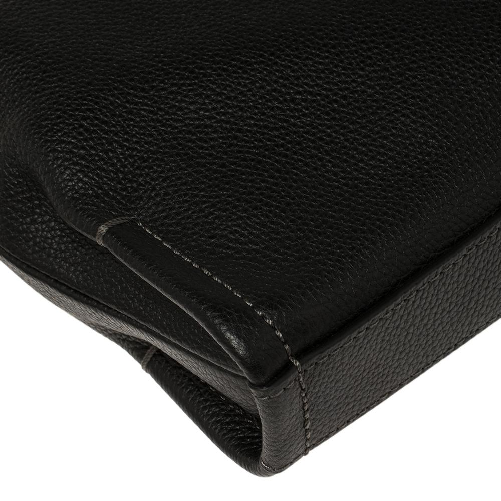 TUMI Black Leather Stratton Crossbody Bag 6