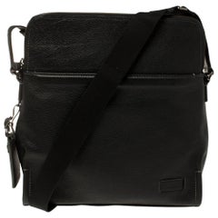 TUMI Black Leather Stratton Crossbody Bag