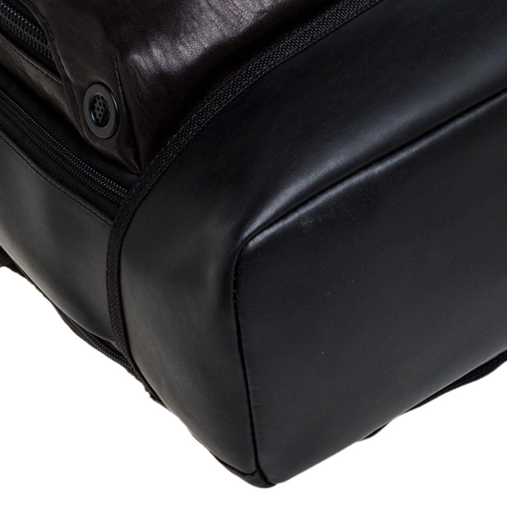 TUMI Sac à dos à roulettes Alpha Bravo London en cuir noir et bronze métallique 5