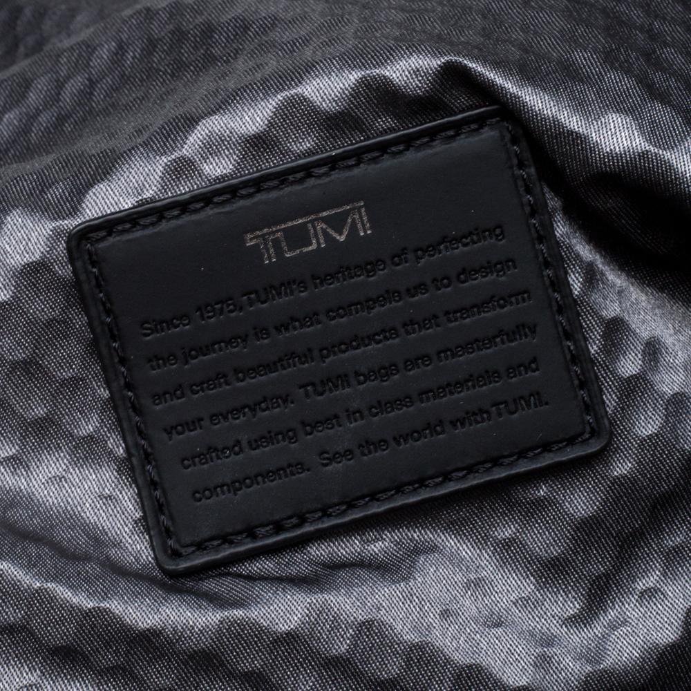 TUMI Sac à dos à roulettes Alpha Bravo London en cuir noir et bronze métallique 7