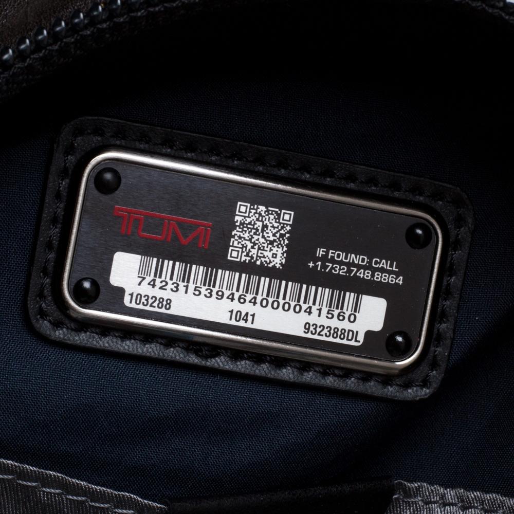 TUMI Sac à dos à roulettes Alpha Bravo London en cuir noir et bronze métallique 1