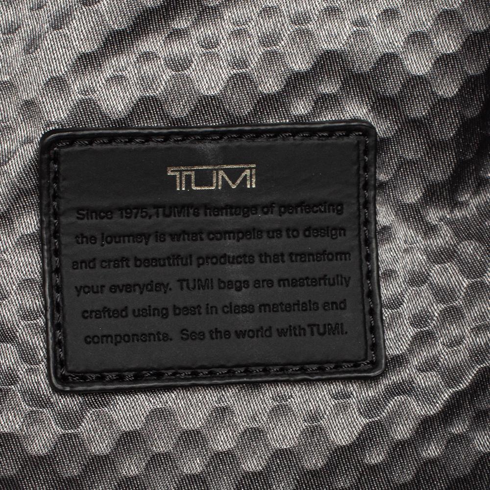 Men's TUMI Black/Metallic Bronze Leather Alpha Bravo London Roll Top Backpack