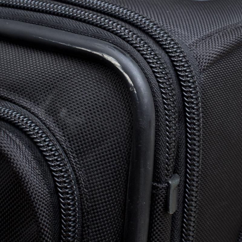 Tumi Black Nylon 2 Wheeled Expandable Carry on Luggage Bag For Sale at