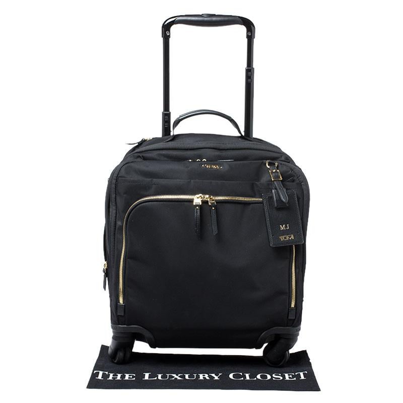 Tumi Black Nylon 4 Wheeled Carry-On Luggage Bag 7
