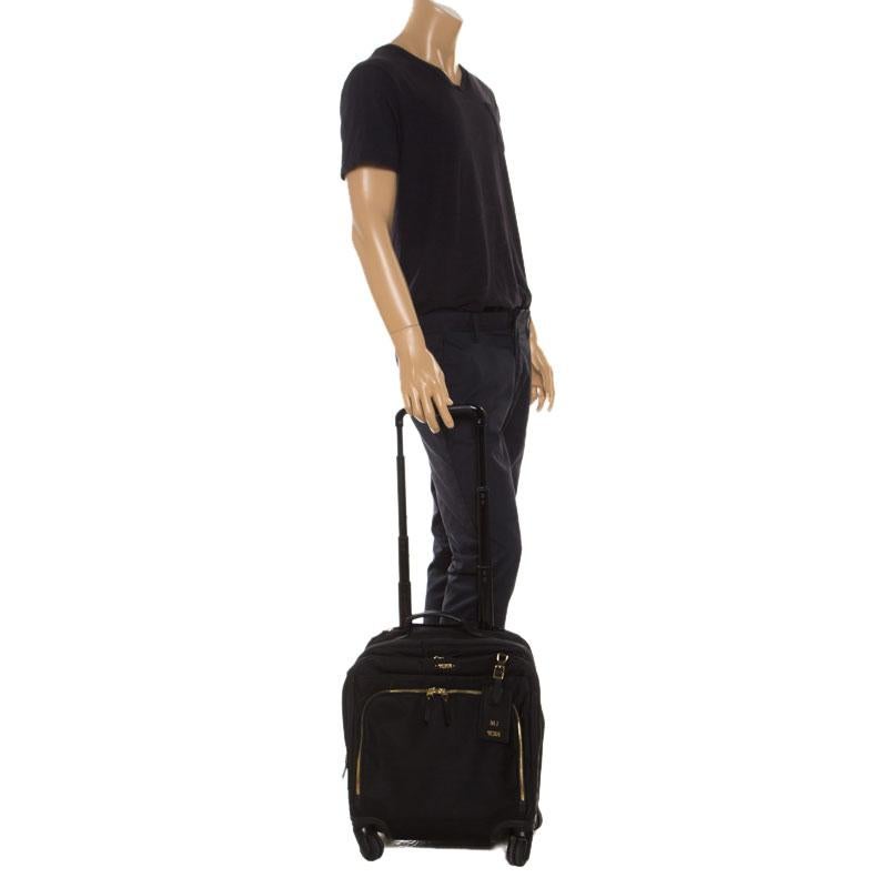 black nylon luggage bag
