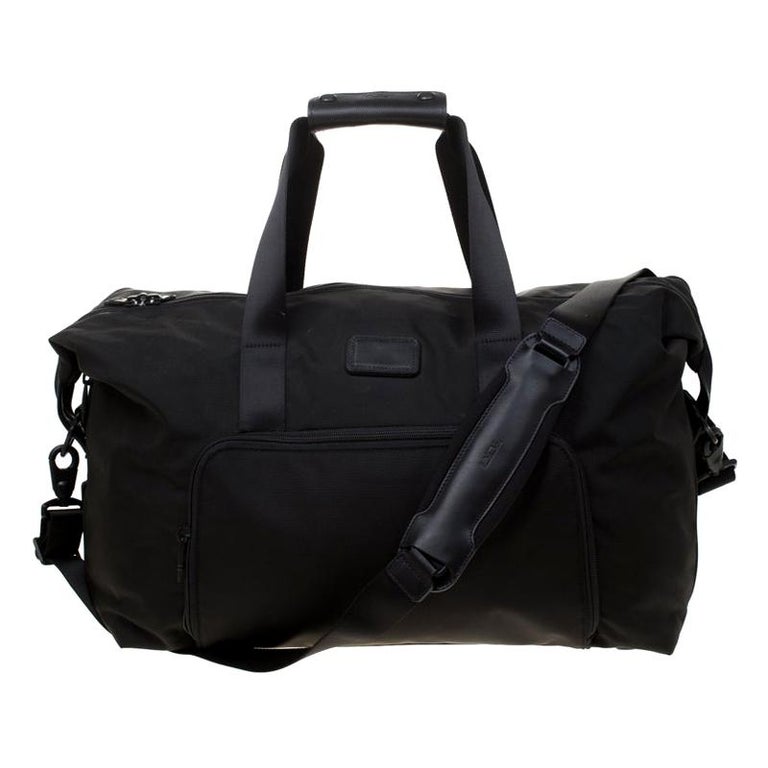 TUMI Black Nylon Alpha 2 Double Expansion Duffel Bag For Sale at 1stDibs