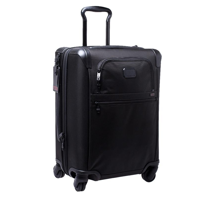Men's TUMI Black Nylon Alpha 2 Rolling Suitcase