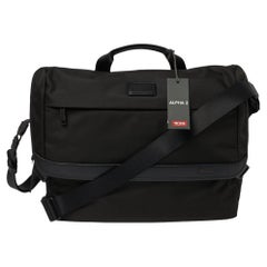 Used Tumi Black Nylon Alpha Flap Laptop Bag