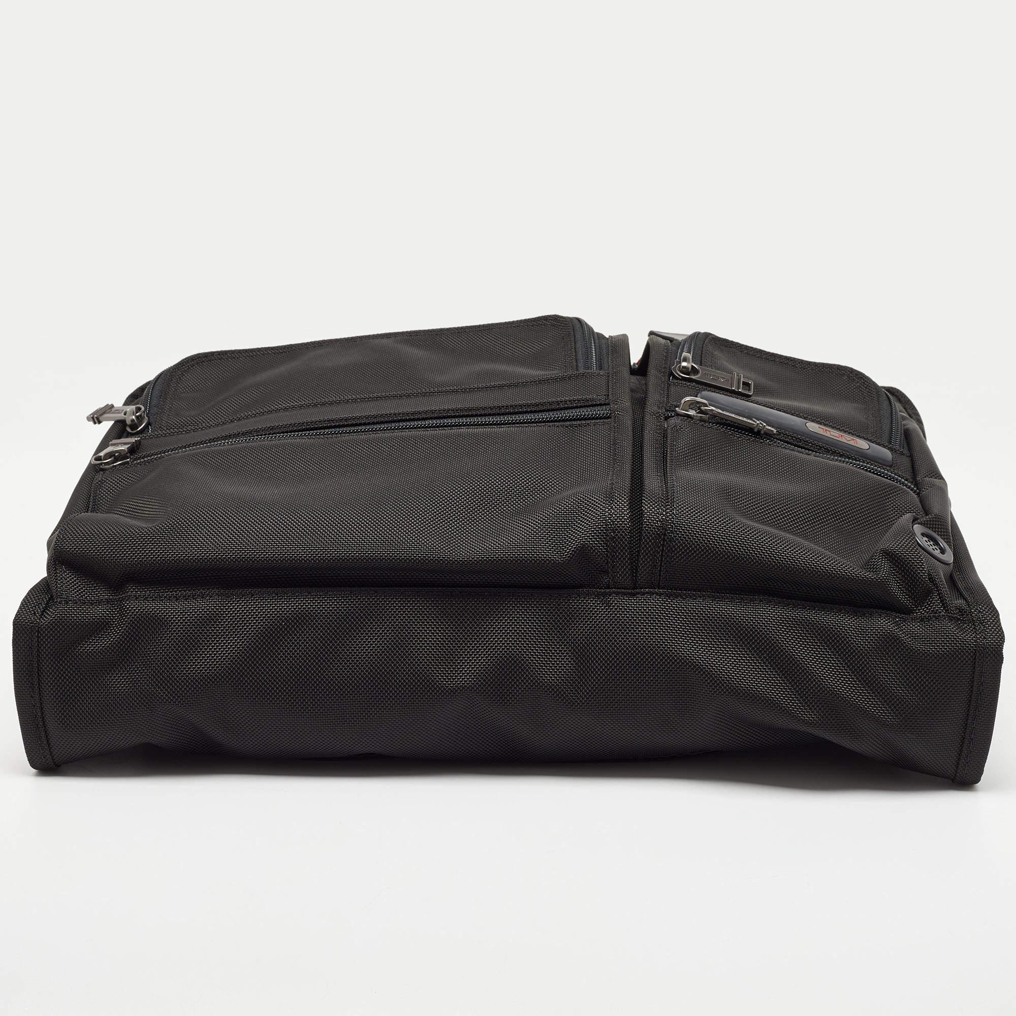 Tumi Black Nylon Alpha T-Pass Expandable Laptop Briefcase 8