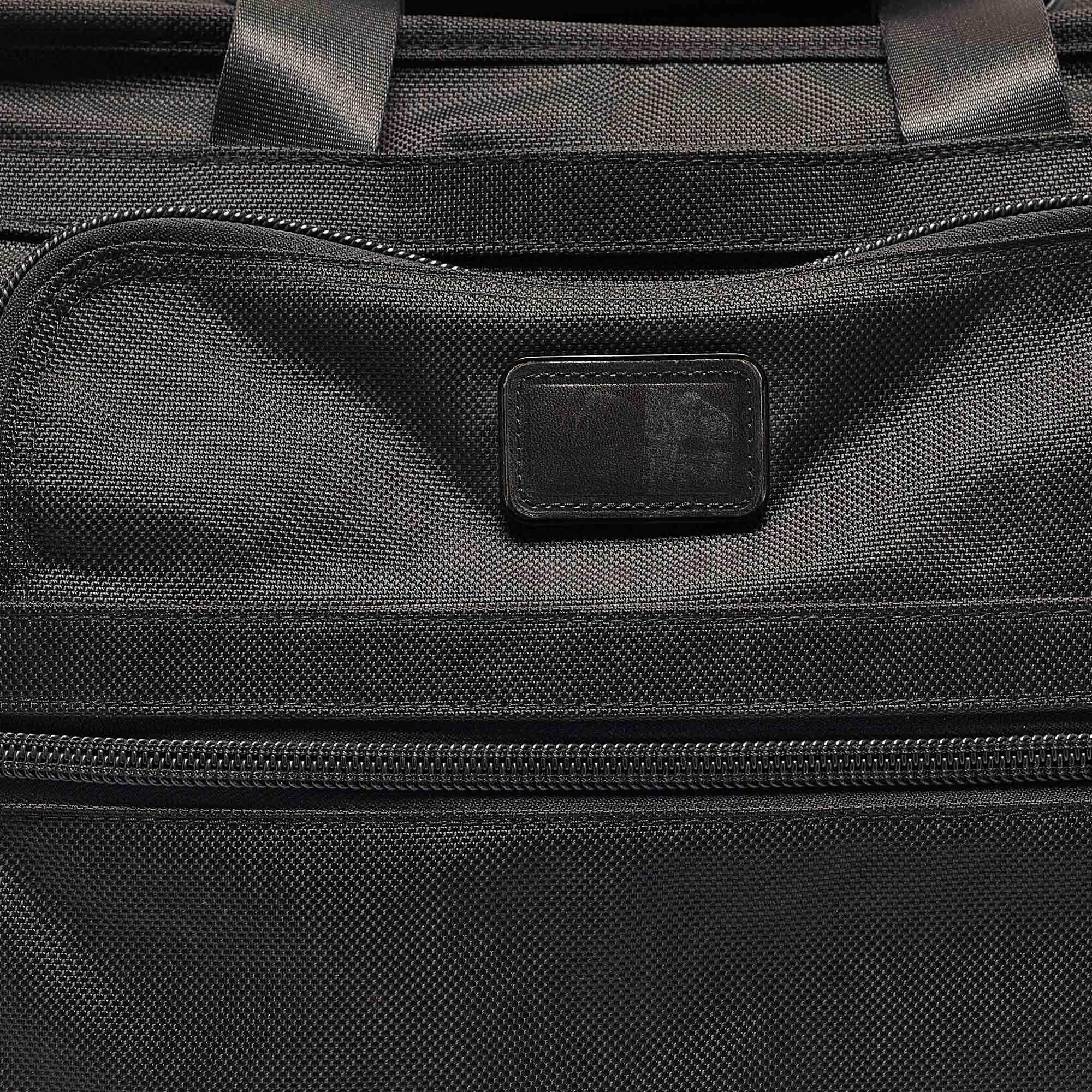TUMI Black Nylon Alpha Wheeled T-Pass Compact Brief Trolley 1