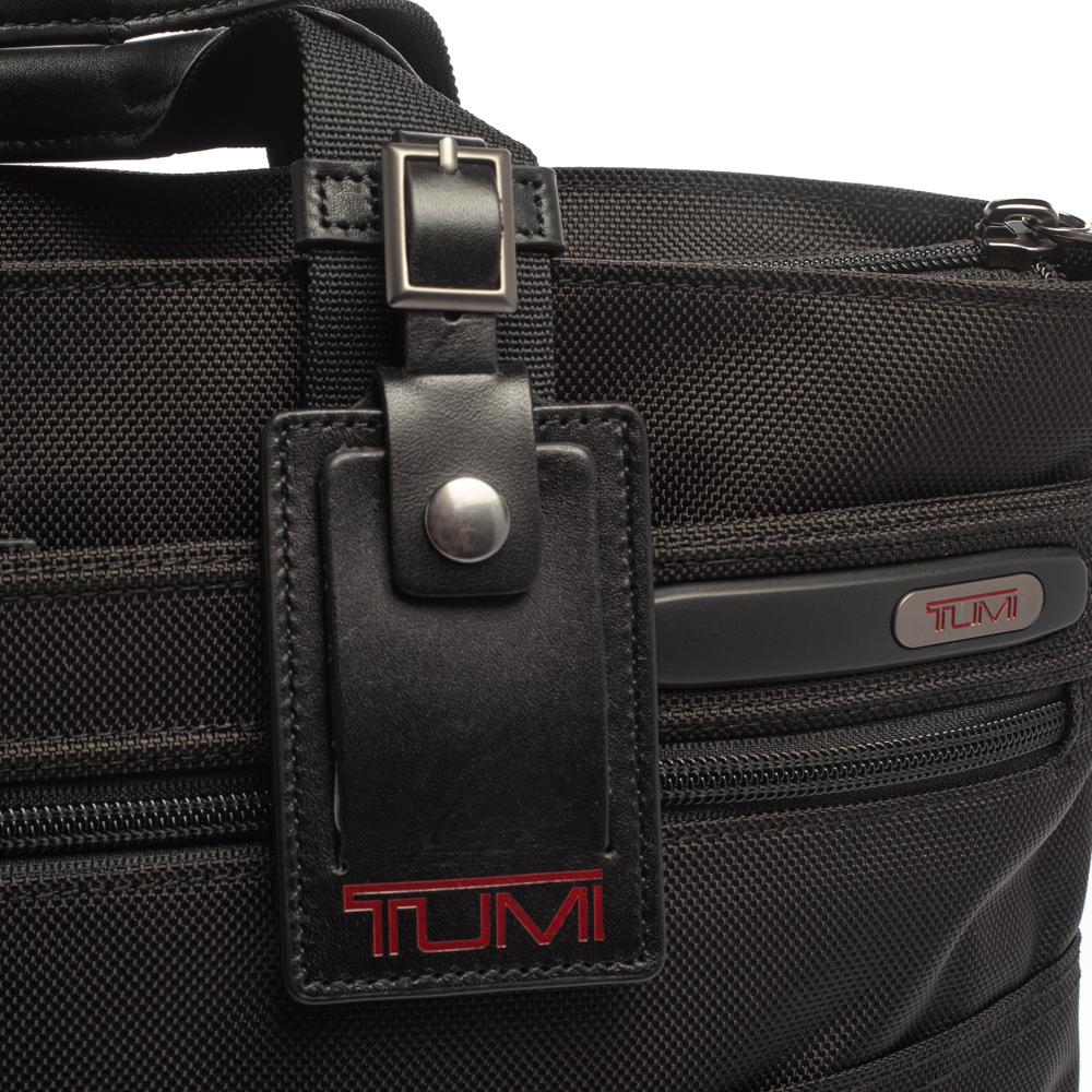 Tumi Black Nylon and Leather Companion Tote 2