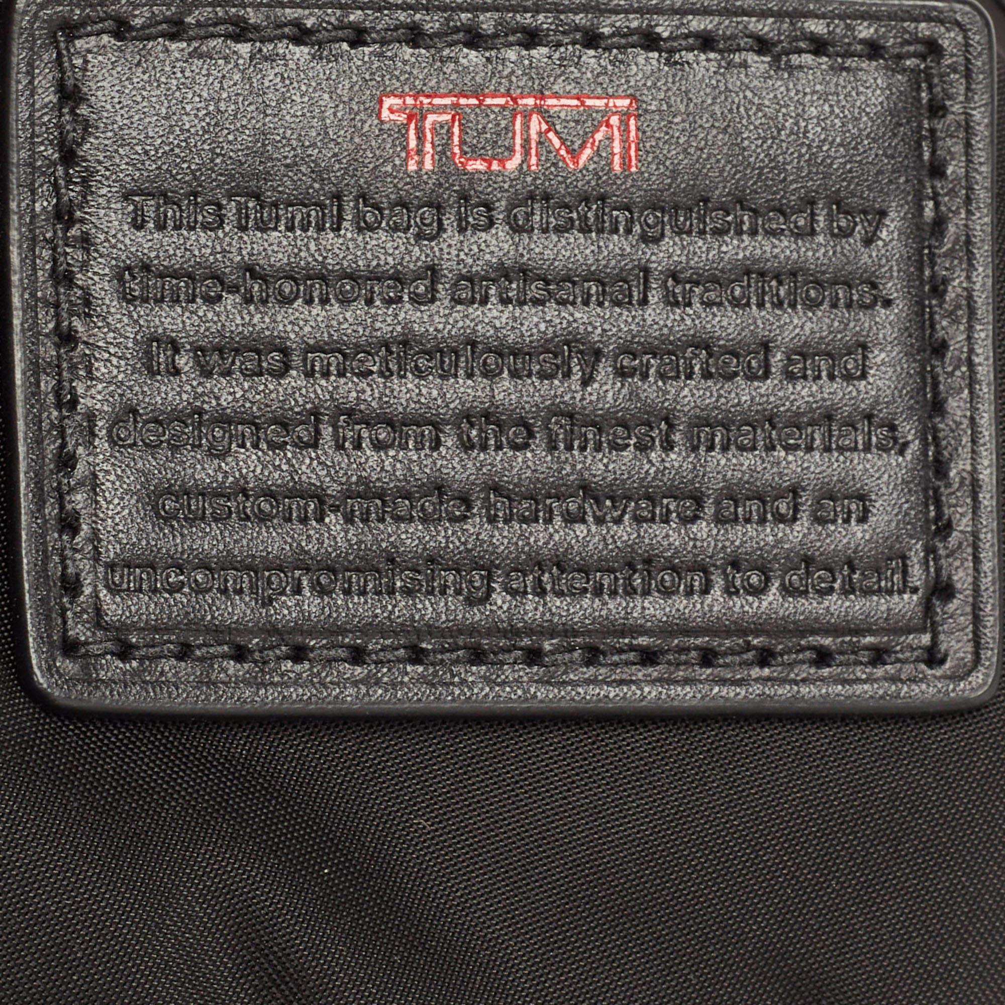 TUMI Black Nylon and Leather Pouch For Sale 4