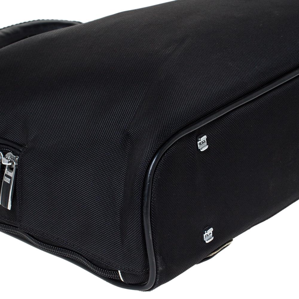 Tumi Black Nylon and Leather T-Pass Kennedy Deluxe Brief Laptop Bag 4