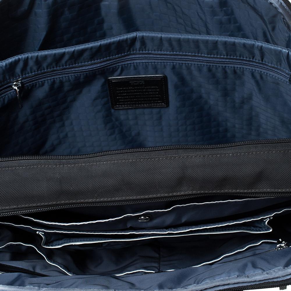 Tumi Black Nylon and Leather T-Pass Kennedy Deluxe Brief Laptop Bag 6