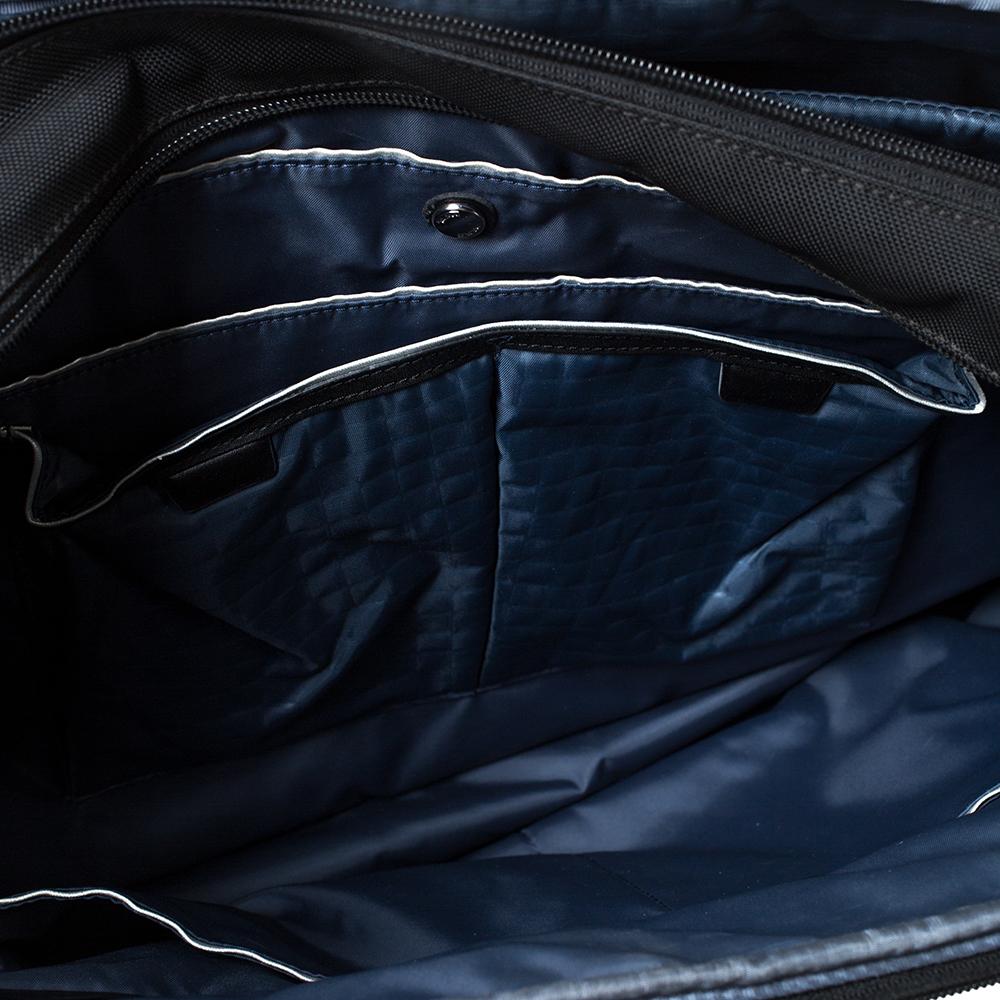 Tumi Black Nylon and Leather T-Pass Kennedy Deluxe Brief Laptop Bag 1