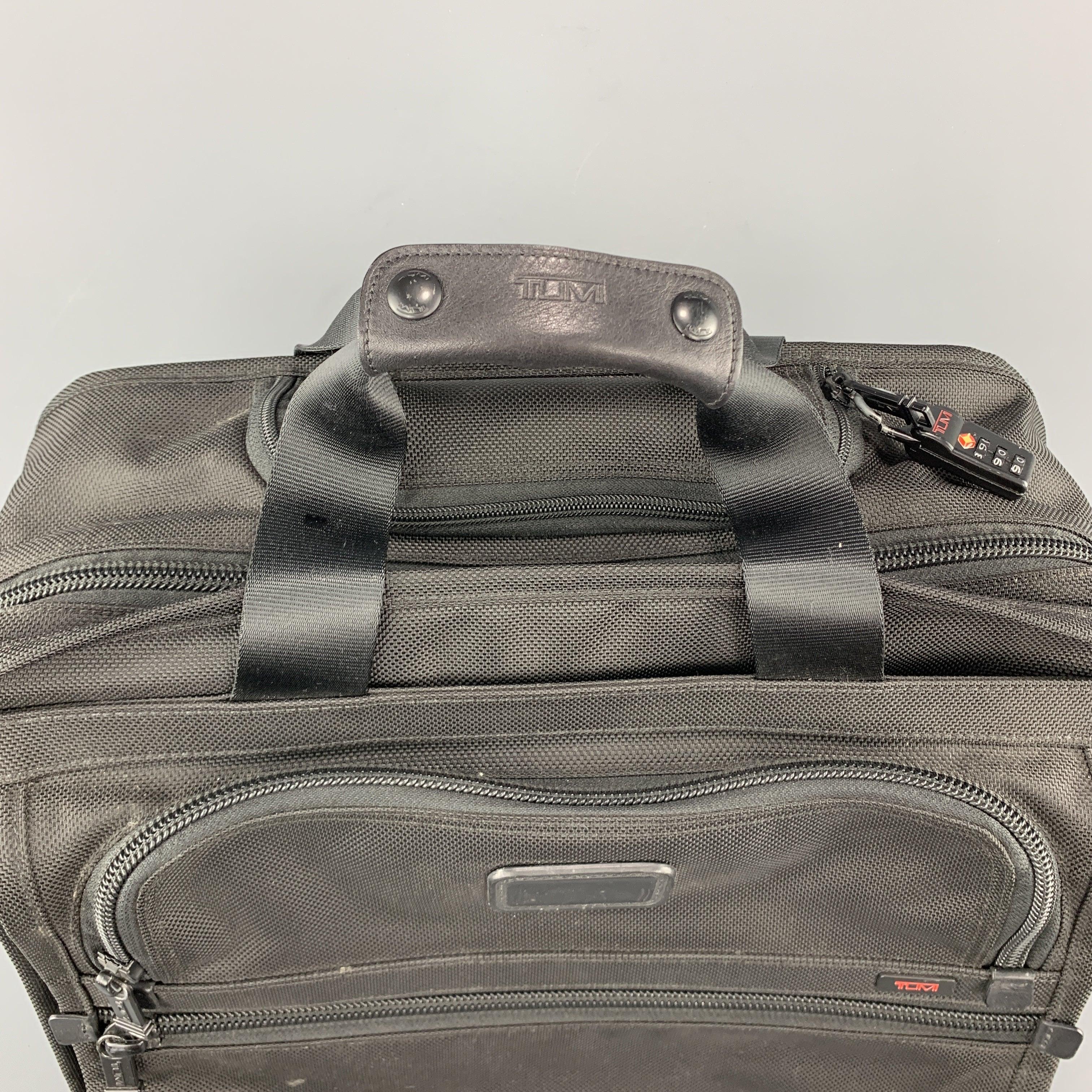 Men's TUMI Black Nylon Canvas Roller Suitcase For Sale