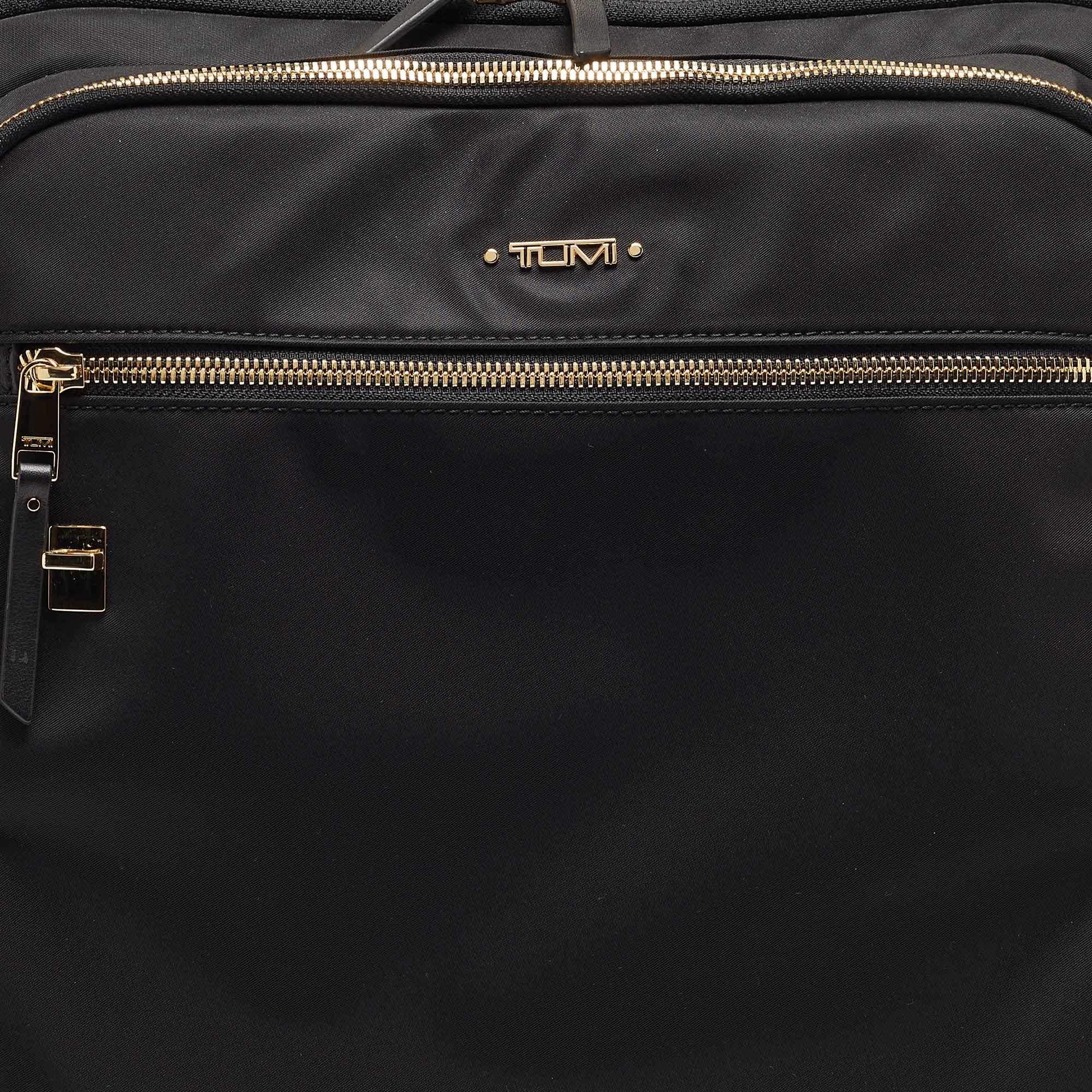 TUMI Black Nylon Compact Oxford Carry On Luggage 4