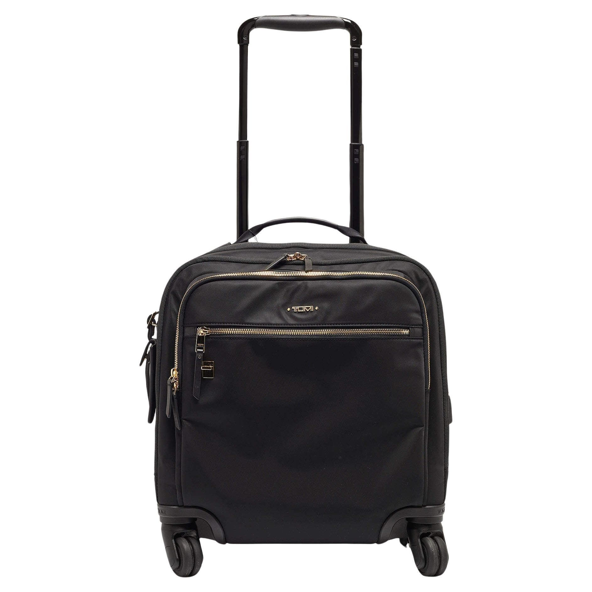TUMI Black Nylon Compact Oxford Carry On Luggage