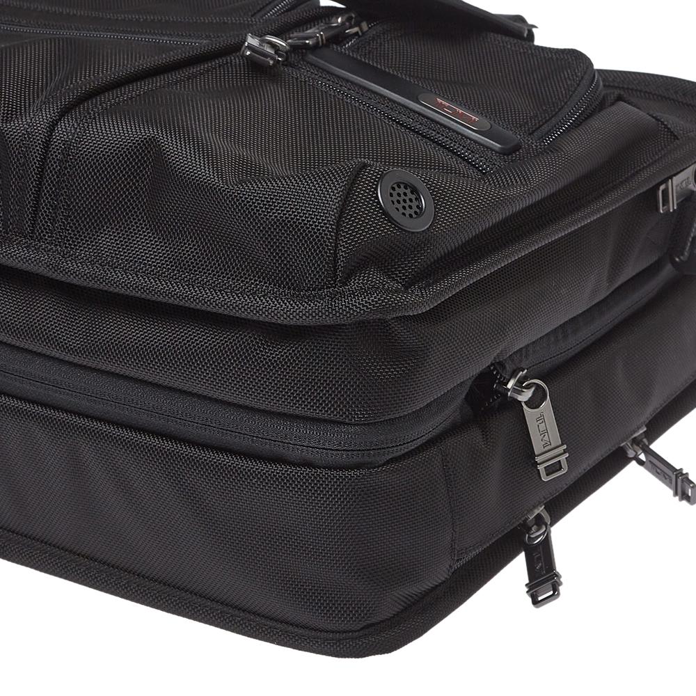 TUMI Black Nylon Gen 4.2 Expandable Organizer Laptop Briefcase For Sale