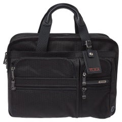 TUMI Black Nylon Gen 4.2 Expandable Organizer Laptop Briefcase