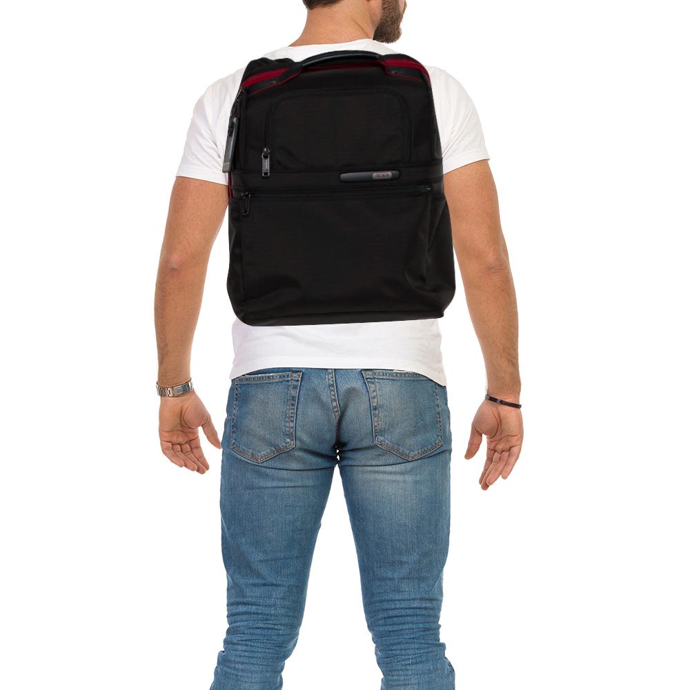 Over the years, TUMI has risen as a brand that all luxury lovers can trust for its designs are made with high attention to quality and craftsmanship. This Gen 4.2 Slim Solutions Brief backpack is a fine example. It is crafted from nylon, designed